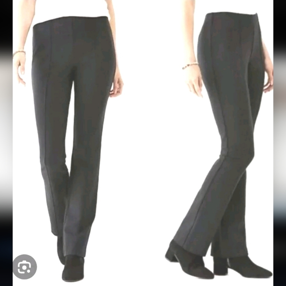 J. Jill Ponte Barely Boot Cut Pants Gray Women's Stretch Pullover Comfort sz M.
